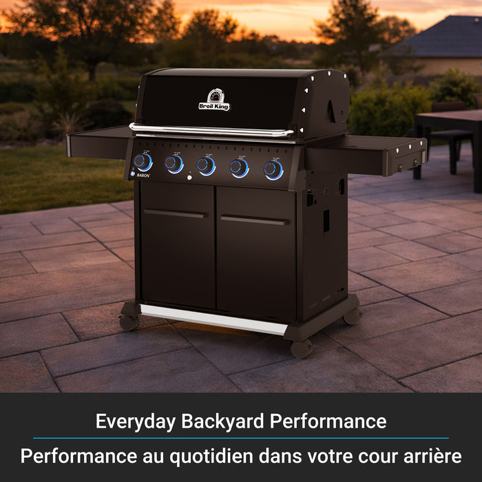 Broil King Baron 520 Pro Shadow 5-Burner 45,000-BTU Propane Gas BBQ - 675114 Grill