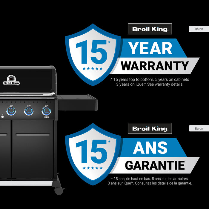 Broil King Baron 520 Pro Shadow 5-Burner 45,000-BTU Propane Gas BBQ - 675114 Grill