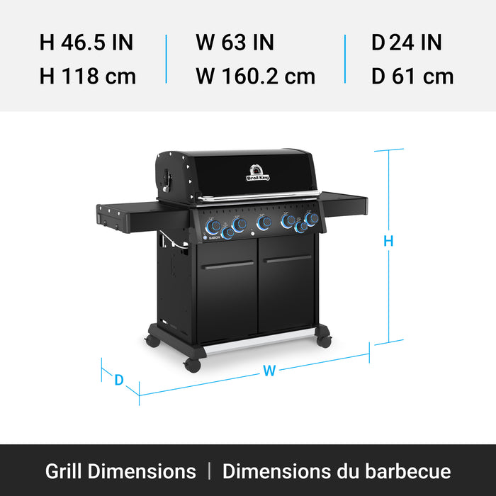 Broil King Baron 590 Pro Shadow 5-Burner 45,000-BTU Natural Gas BBQ - 675147 Grill