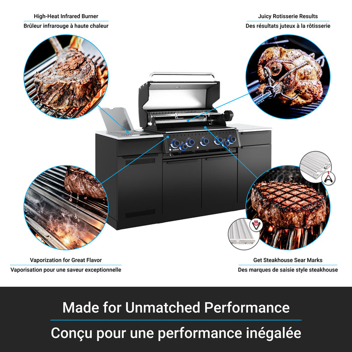 Broil King Baron 590i Shadow 5-Burner Built-In 45,000-BTU Natural Gas BBQ - 876847 Grill