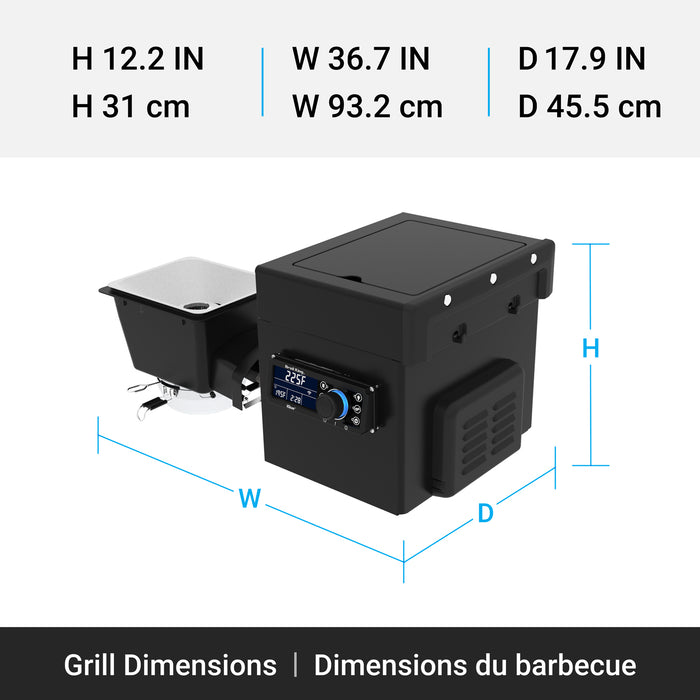 Broil King Baron 4-Burner Pellet Module Conversion Kit in Black Grill