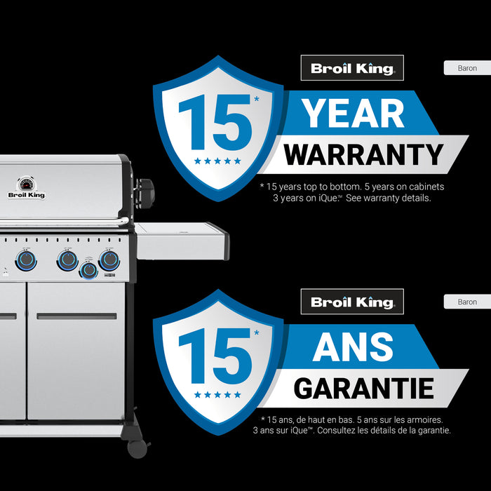 Broil King Baron S 590 Pro IR 5-Burner 45,000-BTU Propane Gas BBQ - 678344 Grill