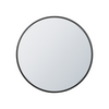 Arcus 36\" X 36\" Hand Crafted Round Mirror - Black