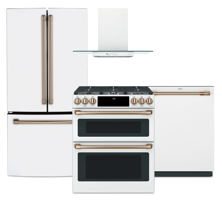 Café 4-Piece Kitchen Appliance Package – Matte White 