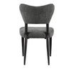 Kort & Co. Capri Dining Chair, Polyester Fabric, Metal – Charcoal | Chaise de salle à manger Capri de Kort & Co. en tissu de polyester et en métal - anthracite