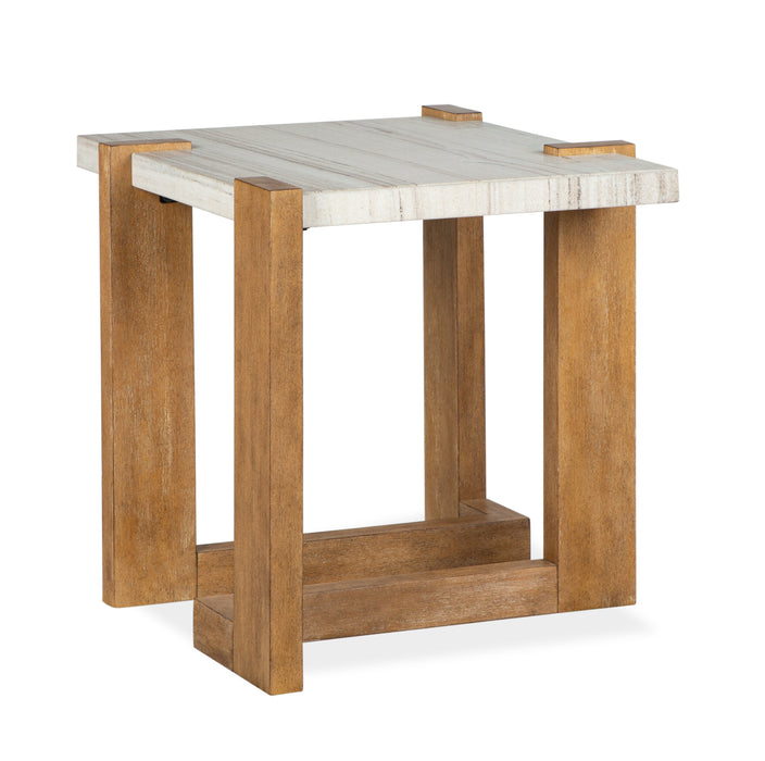 Carlisle 24.5\" End Table with Faux Granite Top- Honey Wheat