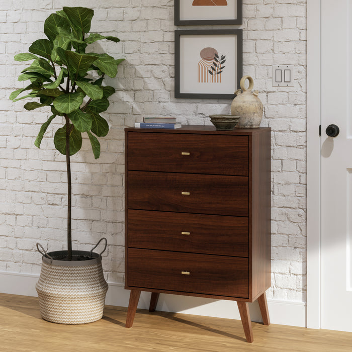 Milo Tall 4-Drawer Chest - Cherry