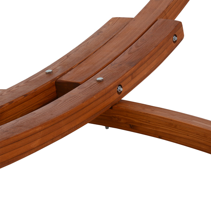 Deko Living Outdoor Cedar Wood Hammock - White
