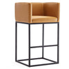 Manhattan Comfort Embassy 34\" Metal Counter Height Barstool - Clay