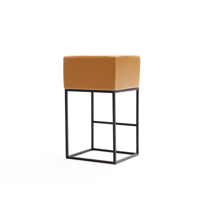 Manhattan Comfort Embassy 34\" Metal Counter Height Barstool - Clay