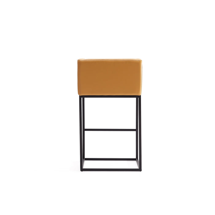 Manhattan Comfort Embassy 34\" Metal Counter Height Barstool - Clay