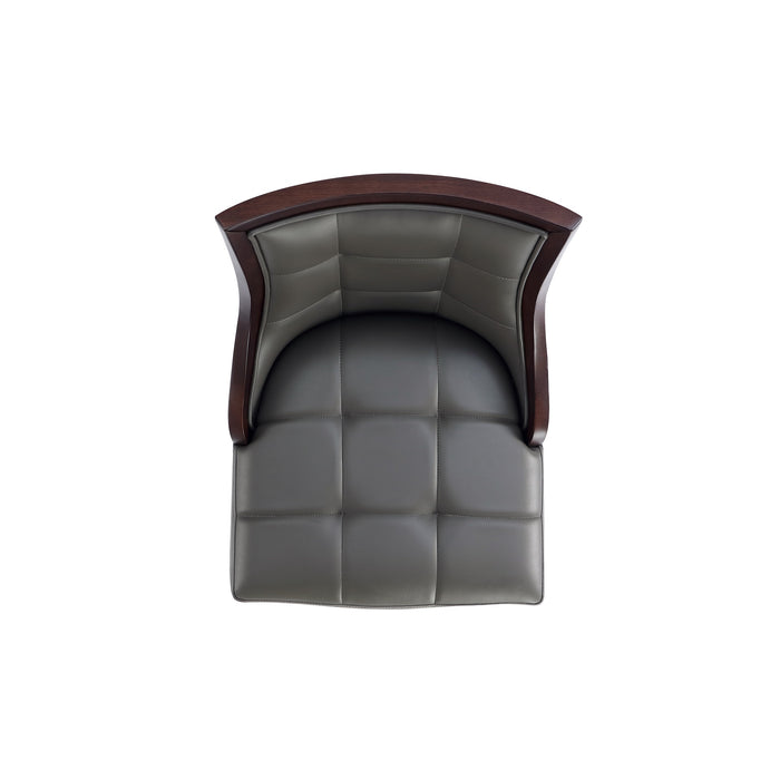 Manhattan Comfort Fifth Avenue Faux Leather Counter Height Barstool - Pebble Grey