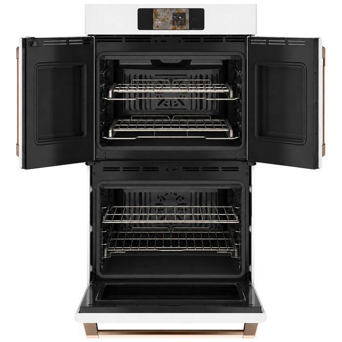 CAFÉ™ Professional Series 30\" Smart Convection French-Door Double Wall Oven, Matte White - CTD90FP4ZW2