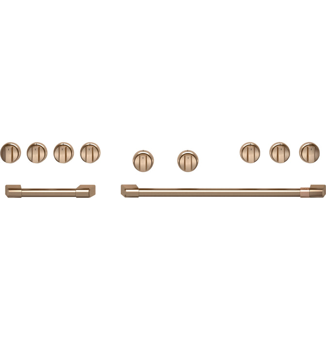 Café 48\" Brushed Bronze Handle and Knob Kit for Pro Range and Rangetop - CXPR8HKPTBZ