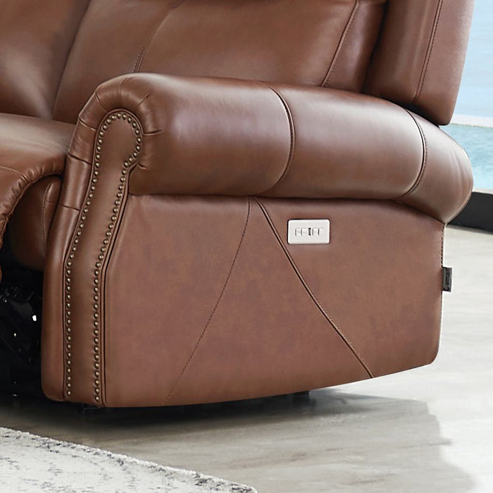 Hydeline Royce Power Reclining Sofa - Brown