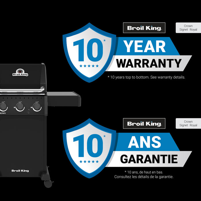 Broil King Crown 310 Shadow 4-Burner 32,000-BTU Natural Gas BBQ - 864057 Grill