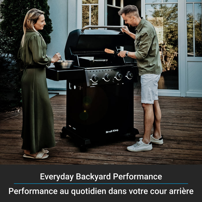 Broil King Crown 410 Shadow 4-Burner 40,000-BTU Natural Gas BBQ - 865057 Grill