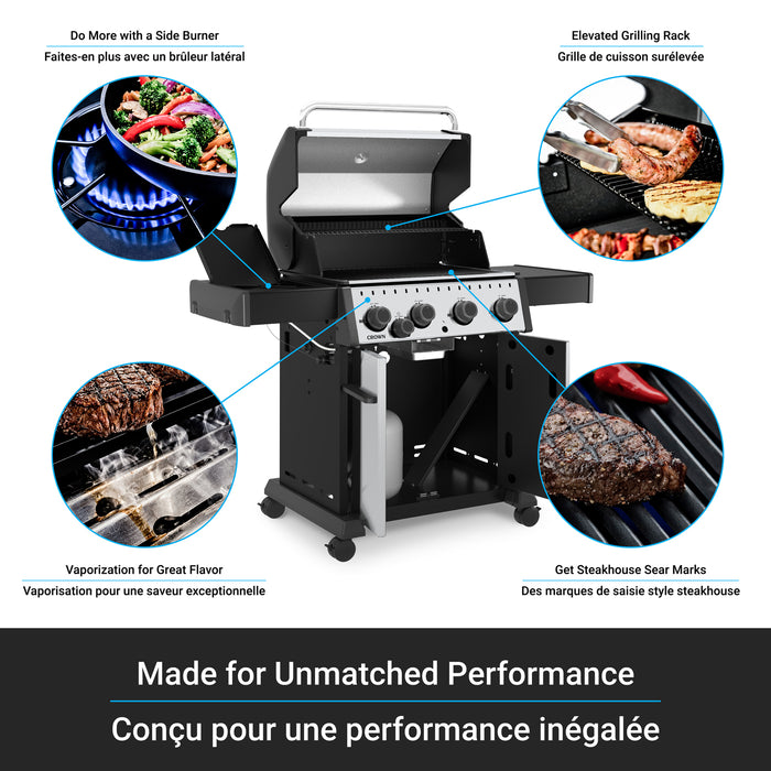 Broil King Crown S 440 4-Burner 40,000-BTU Propane Gas BBQ - 865364 Grill
