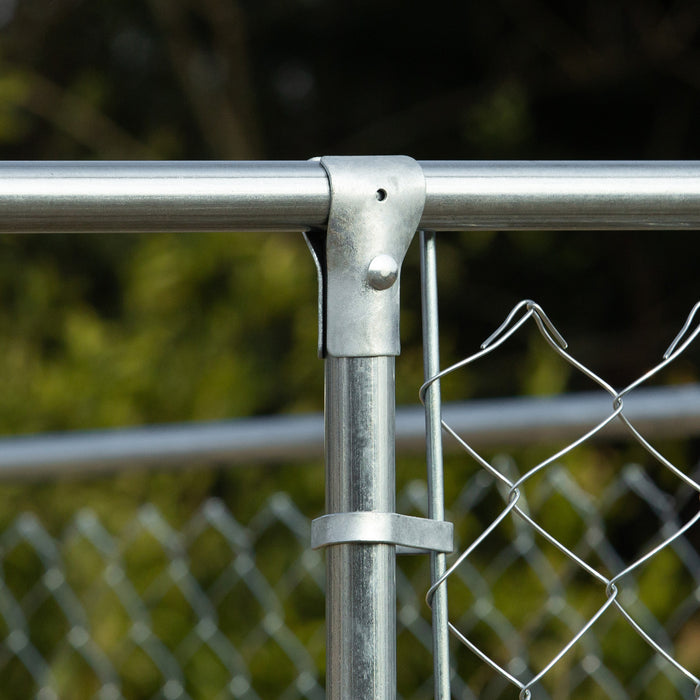 Pawhut Dog Kennel Outdoor Run Fence With Roof, Steel Lock, Mesh Sidewalls For Backyard & Patio, 13.1' X 7.5' X 7.5'