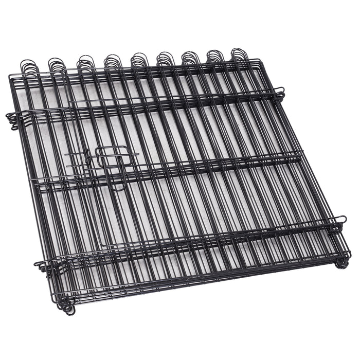Pawhut 24inch 8-panel Octagon Pet Exercise Playpen Crate Foldable Dog Cage Pen Puppy Kennel, Black