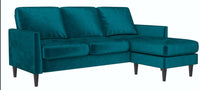 Mr. Kate Winston Reversible Velvet Sofa Sectional - Green