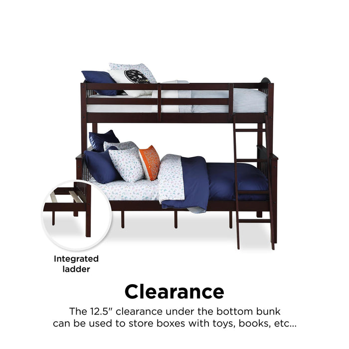 DHP Airlie Twin Over Full Bunk Bed - Espresso