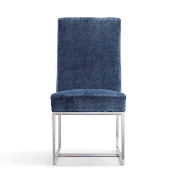 Manhattan Comfort Element Dining Chair - Blue Velvet