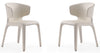 Manhattan Comfort Set of 2 Conrad Faux Leather Dining Chairs - Cream