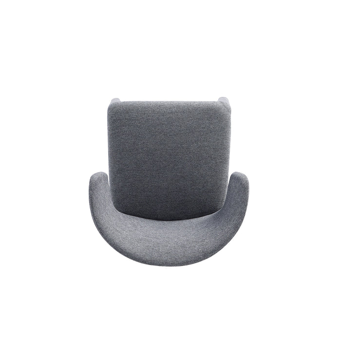 Manhattan Comfort Set of 2 Conrad Modern Woven Tweed Dining Chair - Grey
