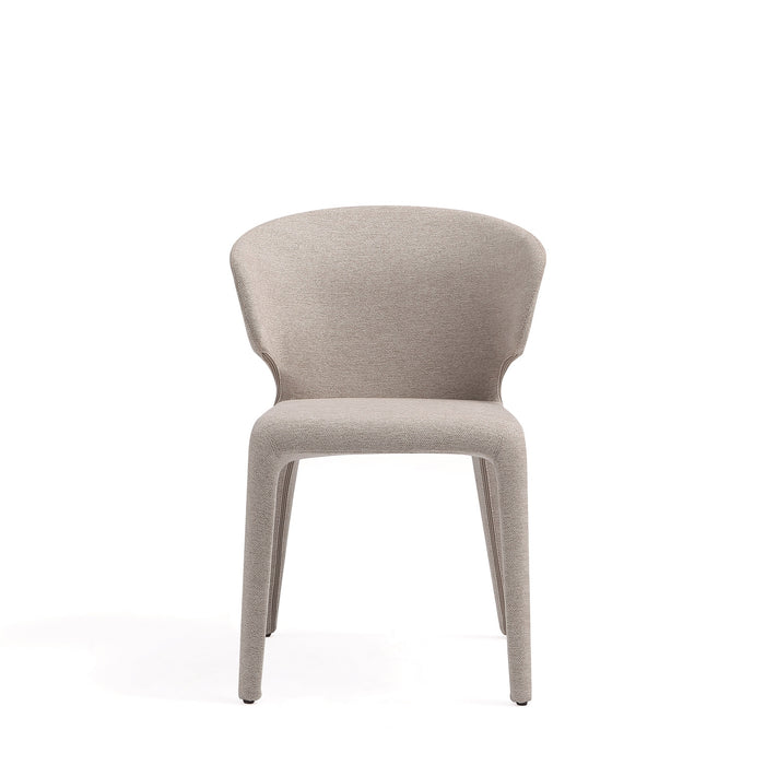 Manhattan Comfort Set of 2 Conrad Modern Woven Tweed Dining Chairs - Wheat