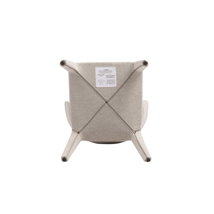Manhattan Comfort Set of 2 Conrad Modern Woven Tweed Dining Chairs - Wheat