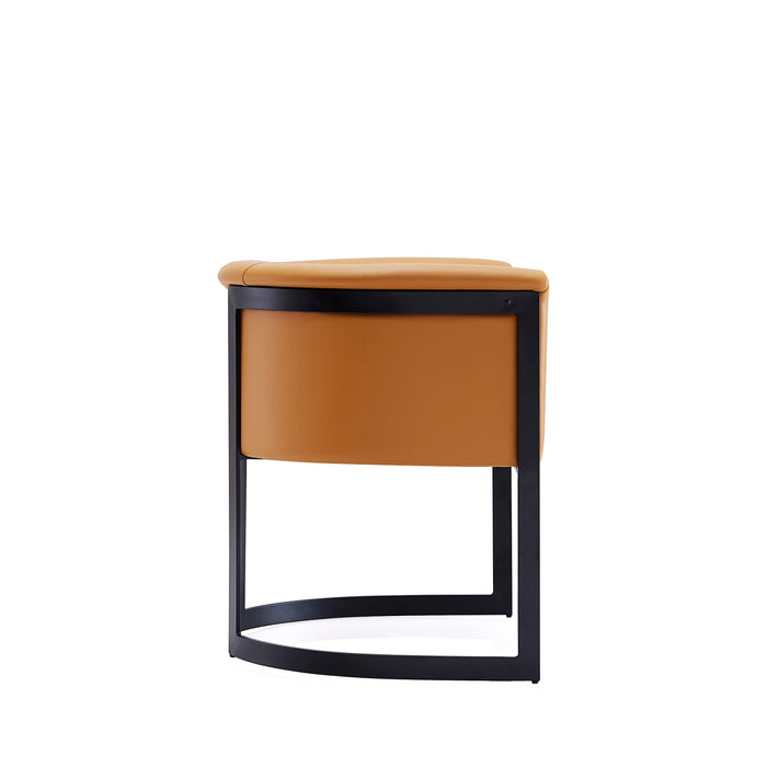 Manhattan Comfort Corso Leatherette Dining Chair with Metal Frame - Tan