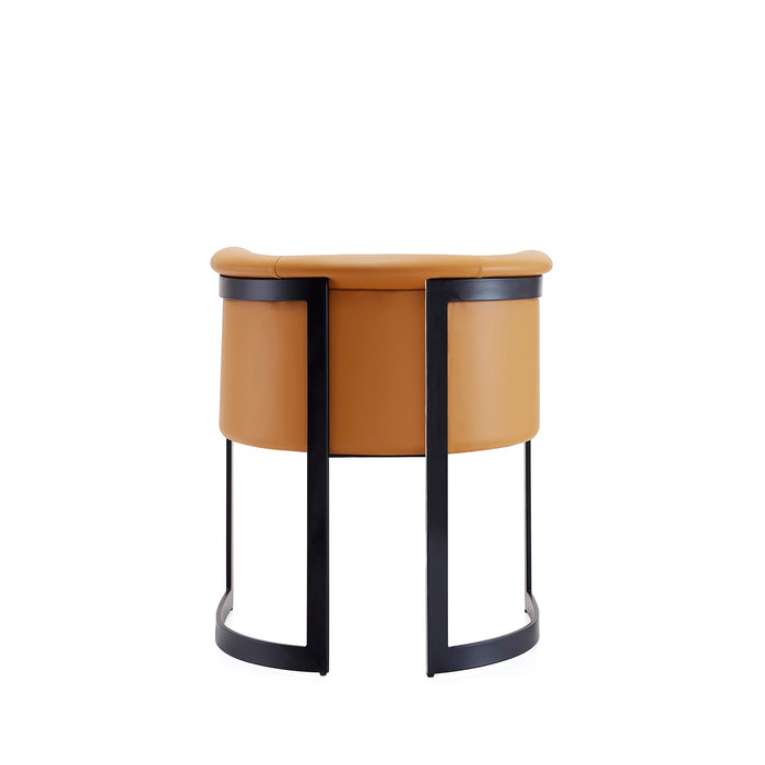 Manhattan Comfort Corso Leatherette Dining Chair with Metal Frame - Tan