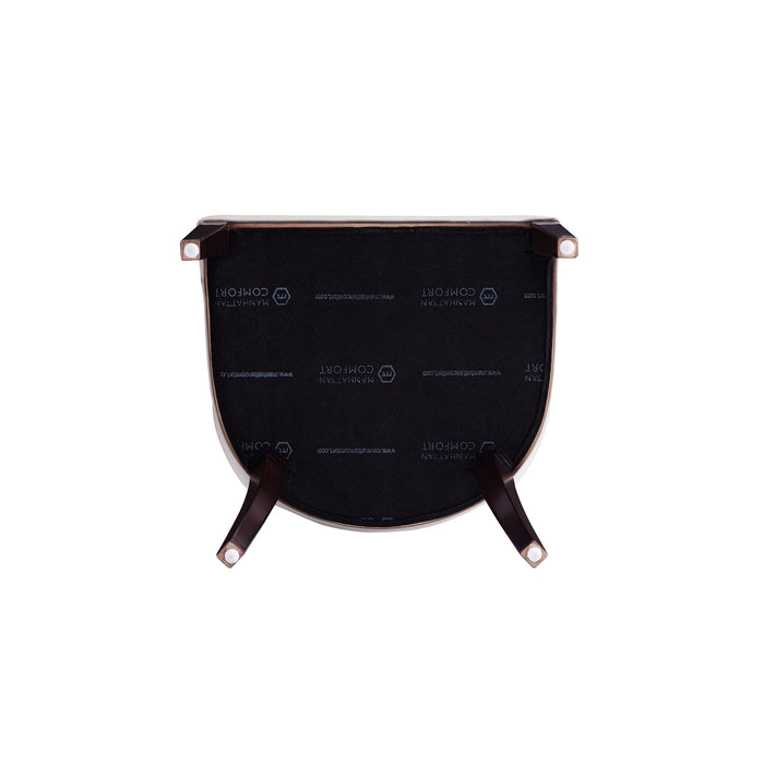 Manhattan Comfort Grand Faux Leather Dining Chair - Light Grey