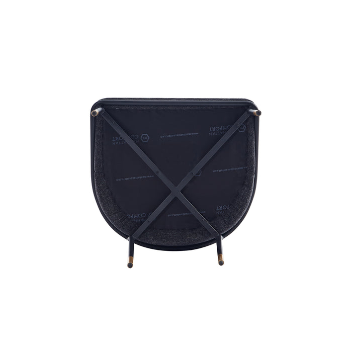 Manhattan Comfort Flor Fabric Dining Chair - Black