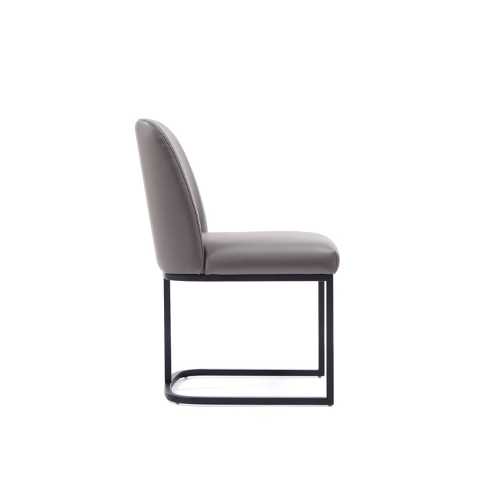 Manhattan Comfort Serena Faux Leather Dining Chair - Grey