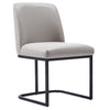 Manhattan Comfort Serena Faux Leather Dining Chair - Light Grey