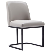 Manhattan Comfort Serena Faux Leather Dining Chair - Light Grey