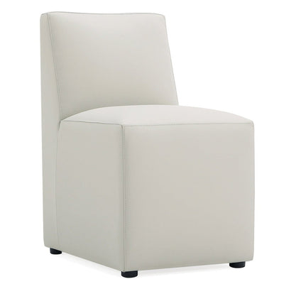 Manhattan Comfort Anna Modern Square Faux Leather Dining Chair - Light Stone Grey|Chaise de salle à manger carrée et moderne Anna de Manhattan Comfort en similicuir - pierre gris clair