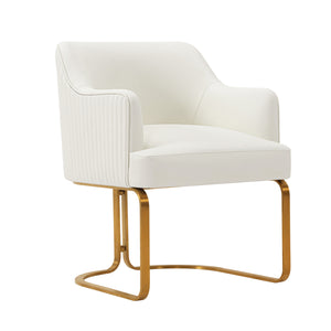 Manhattan Comfort Modern Edra Leatherette Dining Chair - Cream