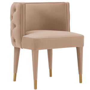 Manhattan Comfort Modern Maya Tufted Velvet Dining Chair - Nude