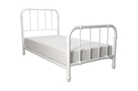 Krissy Twin Metal Bed - White 