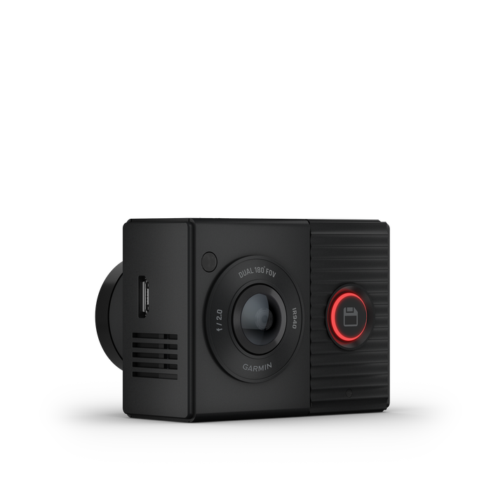 Garmin Dash Cam™ Tandem - Night Vision With Nightglo™, 180° Interior View With Clear Night Recording