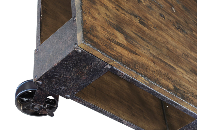 Eastway 40\" Lift-Top Coffee Table with Storage - Distressed Natural Pine