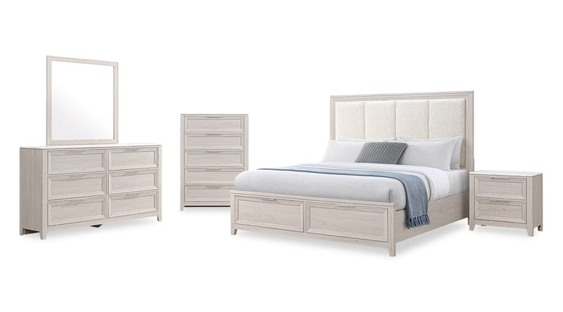 Elana Bedroom Dresser Mirror - Beige
