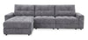Scott Living Elevate Modular 3-Piece Left-Facing Chenille Fabric Power Reclining Sectional - Grey