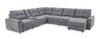 Scott Living Elevate Modular 7-Piece Right-Facing Chenille Fabric Power Reclining and Sliding Sectional - Grey