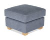 Finesse 23\" Chenille Fabric Ottoman - Flint Moss