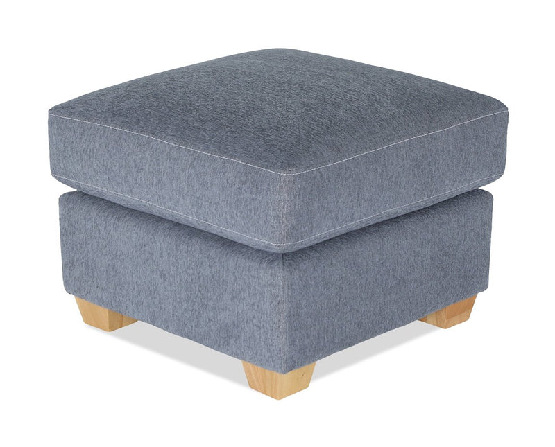 Finesse 23\" Chenille Fabric Ottoman - Flint Moss
