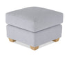 Finesse 23\" Chenille Fabric Ottoman - Heather Grey
